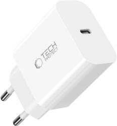Tech-Protect NC20W incarcator USB-C PD 20W + cablu USB-C / Lightning, alb