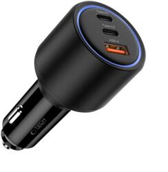 Tech-Protect CC04 autoincarcator USB / 2x USB-C 175W PD, negru