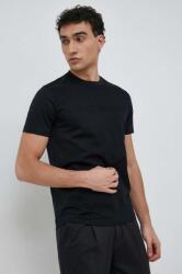 Giorgio Armani pamut póló sötétkék, nyomott mintás - sötétkék L - answear - 47 990 Ft