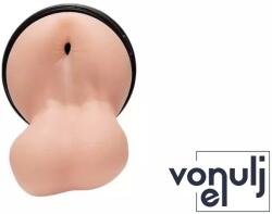 Fleshlight maszturbátor FleshSack - realisztikus, ánusz formájú testnyílással és herékkel, testszínű, vízálló, vibráció nélküli