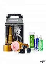 Fleshlight maszturbátor szett Stu Value Pack 12 pc - realisztikus játék, tisztító folyadék, síkosító, karbantartó hintőpor, tapadókorong