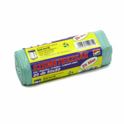 Szemeteszsák 50x50 20db-os 25l. zöld 11 mikron Novák (5999527529710)