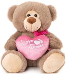 Amek Toys Jucărie de pluș Amek Toys - Urs cu inimă roz, 20 cm (030114-2)