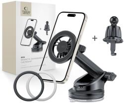 Tech-Protect N56 Magnetic Magsafe Műszerfalra és Szellőzőre Szerelhető Autós Tartó, Fekete