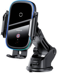 Baseus autós tartó 15W-os töltővel (fekete) Bayern kiadás, szellőzőre, műszerfelra