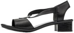 RIEKER Sandale dama, Rieker, 62662-01-Negru, casual, piele naturala, cu toc, negru (Marime: 41)