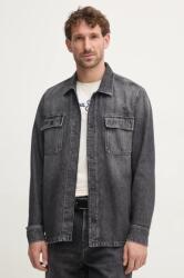 Pepe Jeans farmering RELAXED OVERSHIRT férfi, galléros, szürke, relaxed, PM308585XM8 - szürke XL