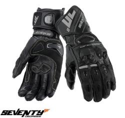 Seventy Degrees Manusi moto piele Seventy Degrees SD-R12 - barbati, vara, racing, negru (SD1101201)