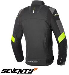 Seventy Degrees Geaca moto Seventy Degrees SD-JR69 - barbati, all season, impermeabila, racing, negru/galben fluor (SD2106903)
