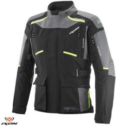 Ixon Geaca moto Ixon Midgard MS - barbati, all season, impermeabila, touring/adventure, negru/gri/galben (1051010981086)