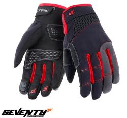 Seventy Degrees Manusi moto Seventy Degrees SD-C48 - barbati, vara, urban, degete tactile, negru/rosu (SD1204804)