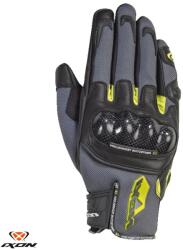 Ixon Manusi barbati Roadster vara piele/textil Ixon model RS Rise Air MS - degete tactile - Gri/negru/galben (3001110454037)