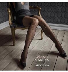 Marilyn Ciorapi plasa de dama cu cristale, colectia de lux Patrizia GUCCI for Marilyn G47 (Culoare: Negru, Marime: 1/2) (27560)