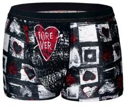 Cornette Boxeri barbati cu model inimioare - Cornette M010-067 (Culoare: Negru, Marime: L) (29656)