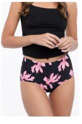 Julimex Chilot dama fara cusaturi, Invisible-Line Julimex Cyclamen Maxi - print floral (Culoare: Negru, Marime: L)