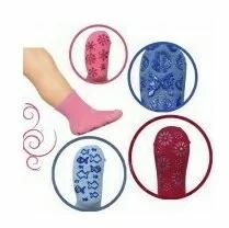 Rewon Sosete cu ABS pentru fete, din bumbac - Rewon 102-002 (Culoare: Multicolor, Marime: 21-23) (7771)