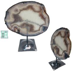 Felie Agata Druzy Naturala Brazilia cu Suport - 38x36x14 cm - ( XXL ) - Unicat
