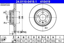 ATE Disc frana ATE 24.0110-0419.1 - fixbox