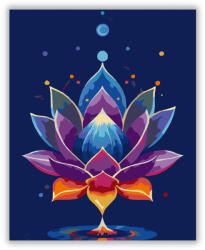  Színes Lótusz Csakra Szimbólumokkal - számfestő készlet