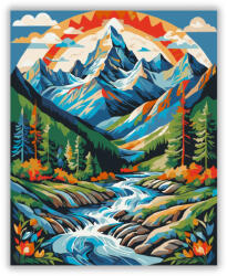  Hegyi Táj Mandala - számfestő készlet