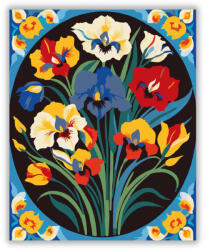  Irises Mandala Van Gogh Stílusban - számfestő készlet