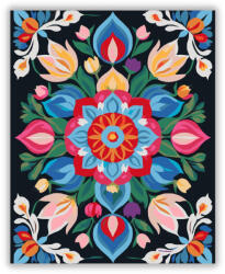  Virágkert Mandala Élénk Színekkel - számfestő készlet