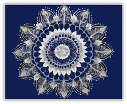  Ezüst Virág Mandala - számfestő készlet