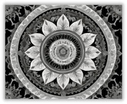  Ezüstös Mandala Szimmetriával - számfestő készlet