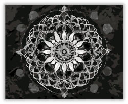 Számfestő Fehér Mandala Kőhatással - számfestő készlet (crea6492)