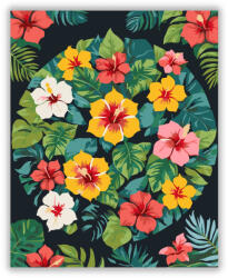  Trópusi Hibiszkusz Mandala - számfestő készlet
