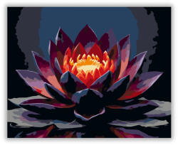  Fekete Lótusz Tüzes Közegben - számfestő készlet