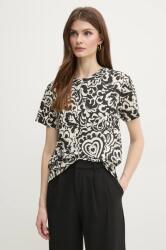 Weekend Max Mara pamut póló női, fekete, 2515971012600 - fekete XS