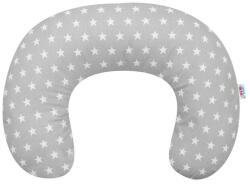 New Baby Perna alaptare, New Baby, Diametru 16 cm, Bumbac antialergic, Husa detasabila, Stars Grey (43244)