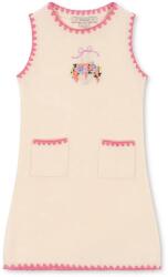 Konges Sløjd gyerek gyapjú ruha COLLETTE KNIT DRESS bézs, mini, egyenes, KS102822 - bézs 98