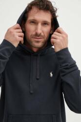 Ralph Lauren pamut melegítőfelső fekete, férfi, sima, kapucnis, 710916690 - sötétkék L