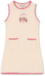 Konges Sløjd gyerek gyapjú ruha COLLETTE KNIT DRESS bézs, mini, egyenes, KS102822 - bézs 134-140