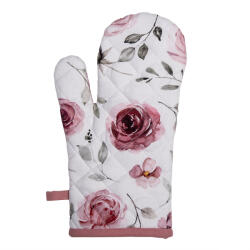 Clayre & Eef Set 2 manusi termice bumbac Roses 18x30 cm (RUR44)