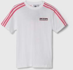 Adidas gyerek pamut póló fehér, nyomott mintás - fehér 176 - answear - 7 590 Ft