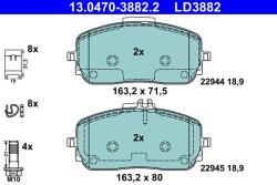 ATE set placute frana, frana disc ATE 13.0470-3882.2 - piesa-auto