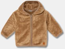 Benetton csecsemő kabát barna, sima, kapucnis, 30Y5A501D - barna 62