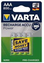 VARTA Akkumulátor mikro VARTA Recharge Accu Power AAA 4x800 mAh (56703101404) - forpami