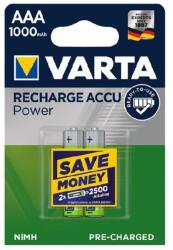 VARTA Akkumulátor mikro VARTA Power AAA előtöltött 2x1000 mAh (5703301402) - forpami