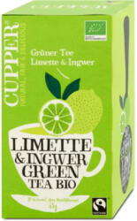 Cupper bio lime&ginger lime-gyömbér zöld tea 20 db 35 g