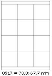 CDRmarket Etichete autoadezive 70 x 67, 7 mm, 12 de etichete, A4, 100 coli (R0ECO.0517A)