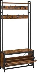 SWSG Többfunkciós előszobafal cipőtartóval és paddal, 180x85x30cm