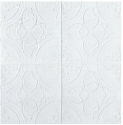 SDEPOT 10 db SDEPOT® tapétalap készlet, 3 mm vastag, 70x70 cm, elegáns körmintás, fehér (SET10_TAPET_13_ALB)