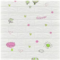 SDEPOT 20 db SDEPOT® tapéta csempe készlet, 3 mm vastag, 70x77 cm méretek, téglautánzat, gyerekszobába alkalmas modell (SET20_TAPET_57_COPII)