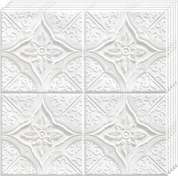 Teno 30x 3D Teno® Tapéta készlet, fedőfelület 14, 7 nm, öntapadó, Gyémánt virágmintás, fal/mennyezet, vízálló, könnyen felszerelhető, modern dizájn, 70x70 cm, fehér (TENO812)