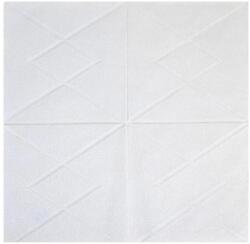 SDEPOT 10 db S DEPOT® dekor panel tapéta készlet, 3 mm vastag, 70x70 cm, egyszerű cikk-cakk mintával, fehér (SET10_TAPET_14_ALB)