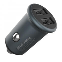 ColorWay 2xUSB-A szivargyújtó töltő 36W szürke (CW-CHA036Q-GR)